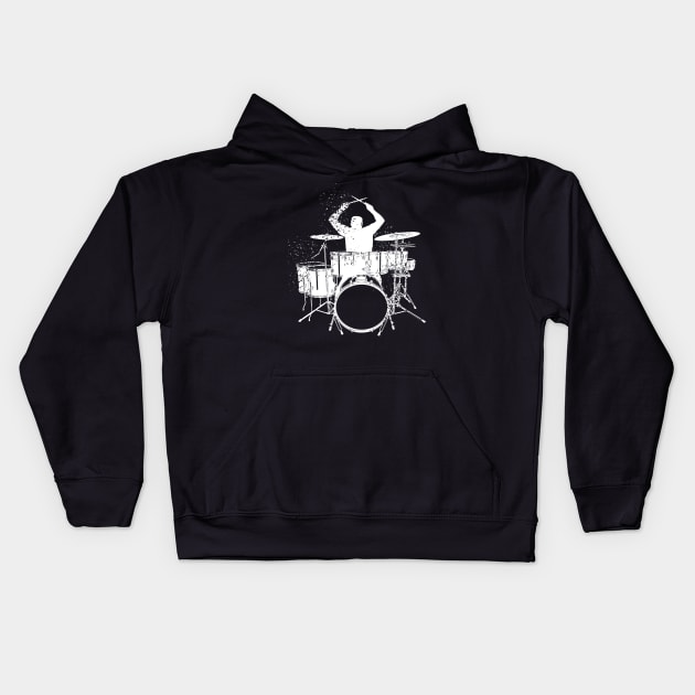 Drums Kids Hoodie by sukaarta